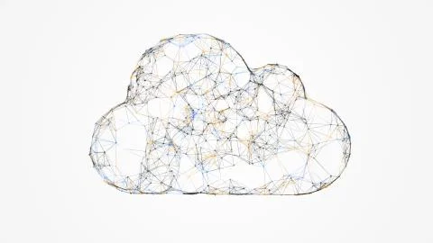 Cloud computing, IT concept of the cloud technologies Stock Illustration