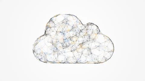 Cloud computing, IT concept of the cloud technologies Stock Illustration