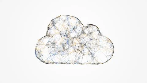 Cloud computing, IT concept of the cloud technologies Stock Illustration