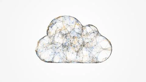 Cloud computing, IT concept of the cloud technologies 스톡 일러스트