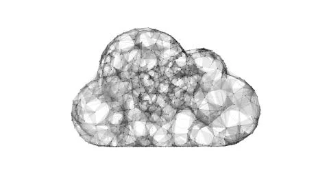 Cloud computing, IT symbol of the cloud technologies Stock Illustration