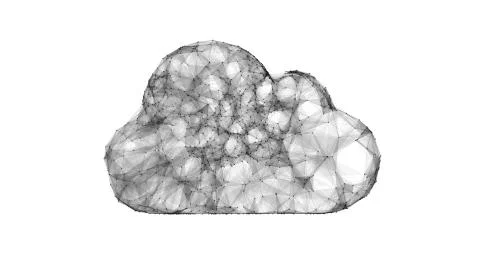 Cloud computing, IT symbol of the cloud technologies Illustrazione stock