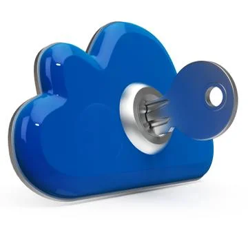 Cloud computing key means internet security Stock Illustration