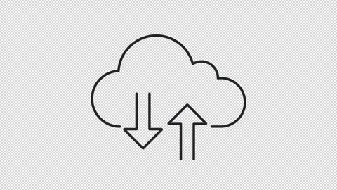 Cloud computing line animation 動画素材 305457005