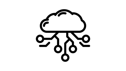 Cloud computing line icon animation Stock Footage 326752011