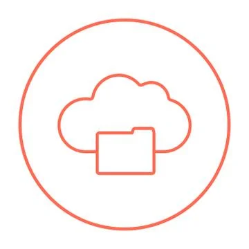 Cloud computing line icon イラスト素材