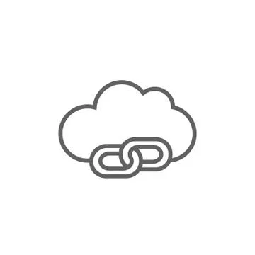 Cloud computing line icon 스톡 일러스트