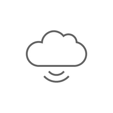 Cloud computing line icon Stock Illustration