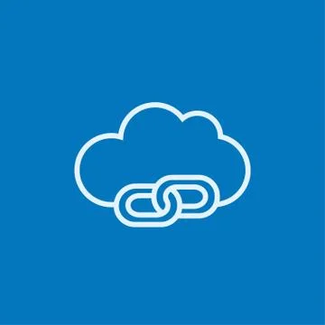 Cloud computing line icon 스톡 일러스트