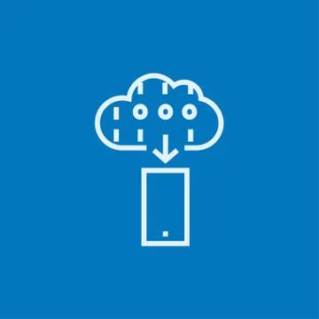 Cloud computing line icon 스톡 일러스트