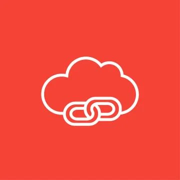Cloud computing line icon 스톡 일러스트