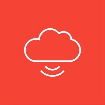 Cloud computing line icon 库存插图