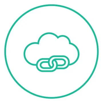 Cloud computing line icon Ilustração Stock