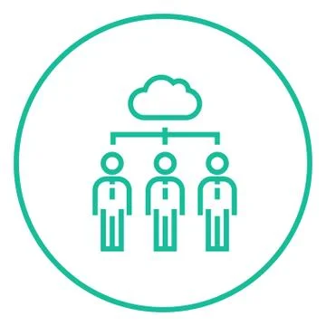 Cloud computing line icon 스톡 일러스트