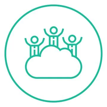 Cloud computing line icon 스톡 일러스트