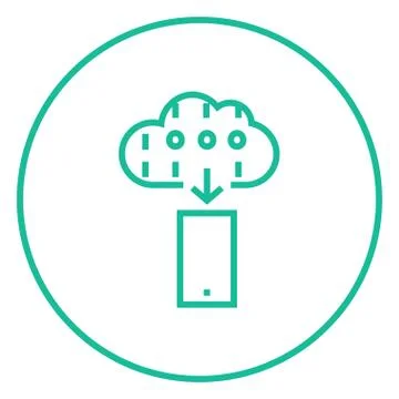 Cloud computing line icon Illustrazione stock