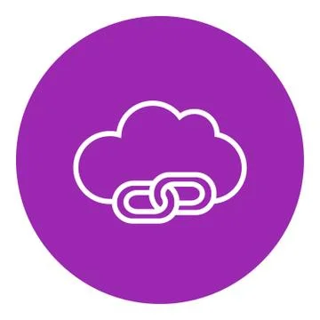Cloud computing line icon 스톡 일러스트