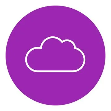 Cloud computing line icon Stock Illustration