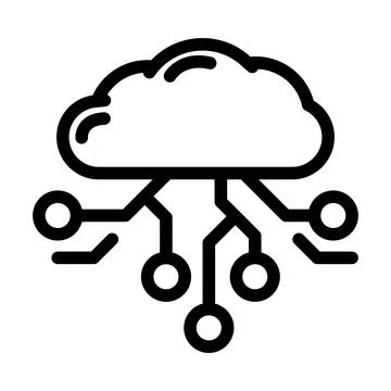 Cloud computing line icon vector illustration Stock Illustration