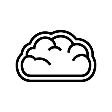Cloud computing line icon vector illustration Stock Illustration
