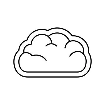 Cloud computing line icon vector illustration Stock Illustration