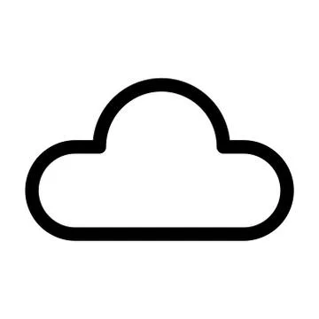 Cloud computing line style icon Stock Illustration