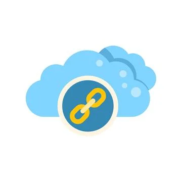 Cloud computing link connection hyper link icon Stock Illustration
