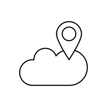 Cloud computing, location, SEO icon. Simple line, outline vector elements of Stock Illustration