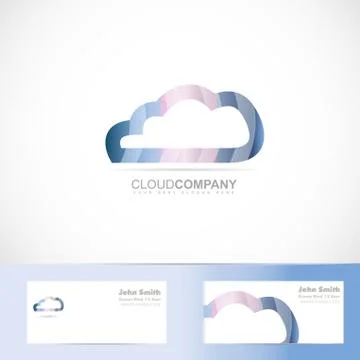 Cloud computing logo 3d Stock Illustration