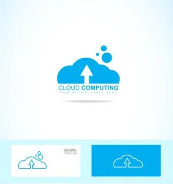 Cloud computing logo icon 스톡 일러스트