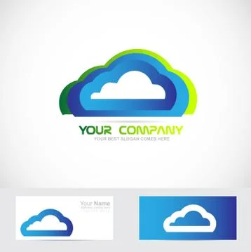 Cloud computing logo 库存插图