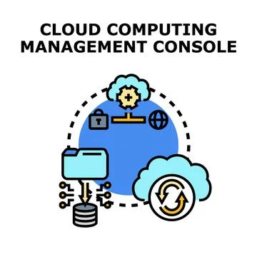 Cloud computing management console concept vector イラスト素材