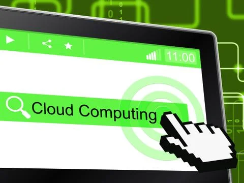 Cloud computing meaning information technology and computer 스톡 일러스트