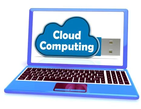 Cloud Computing Memory Means Computer Networks And Servers Stock Illustration