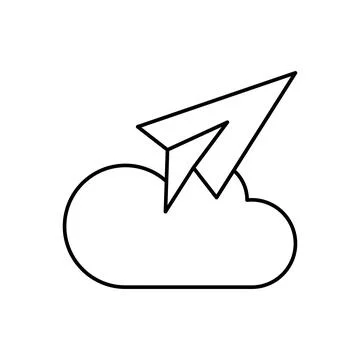 Cloud computing, message, SEO icon. Simple line, outline vector elements of Illustrazione stock