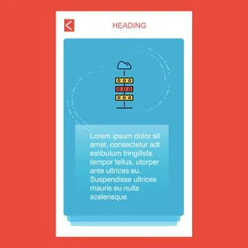 Cloud computing  mobile vertical banner design design. Vector Stock Illustration