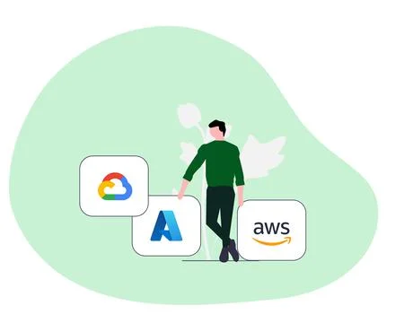 Cloud computing modern flat concept for web banner design Stock Illustration