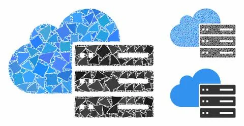 Cloud computing Mosaic Icon of Tuberous Pieces 스톡 일러스트