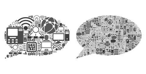 Cloud Computing Mosaic Icons for BigData Illustrations Illustrazione stock