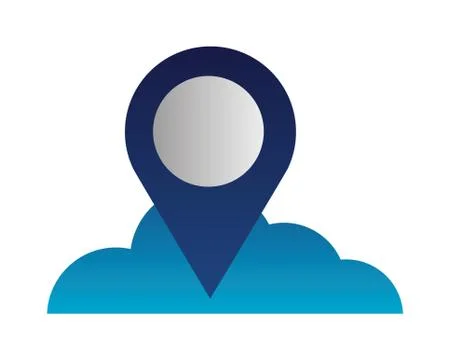 Cloud computing navigation location map Stock Illustration