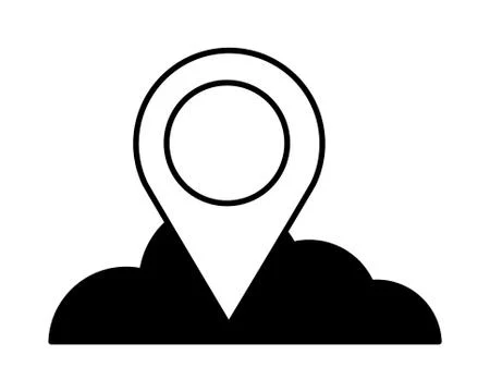 Cloud computing navigation location map 스톡 일러스트