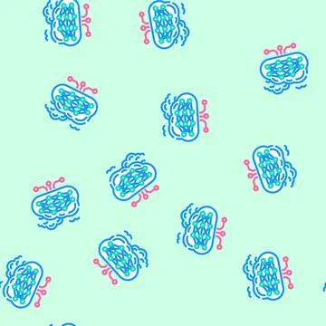 Cloud computing network ai integration vector seamless pattern Stock Illustration