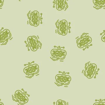 Cloud computing network ai integration line vector seamless pattern Illustrazione stock