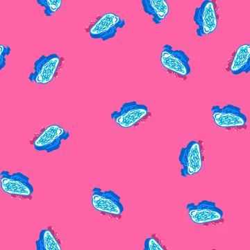 Cloud computing network ai integration isometric icon seamless pattern Stock Illustration