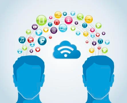 Cloud computing network concept Illustrazione stock