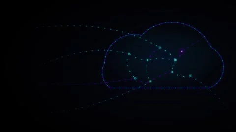Cloud computing network connection abstract digital technology background a.. 動画素材 344863376