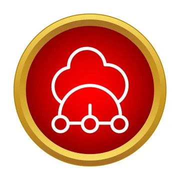 Cloud computing network connection transferring data icon Stock Illustration