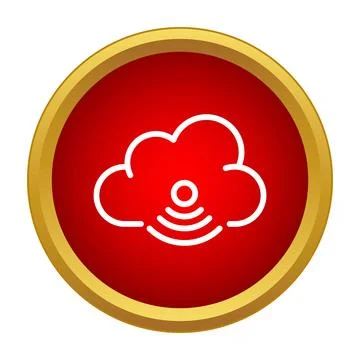 Cloud computing network connection wi fi signal icon Stock Illustration