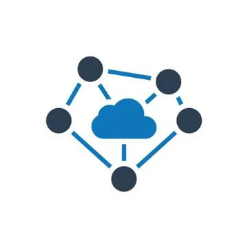 Cloud Computing / Network Connectivity Icon Illustrazione stock