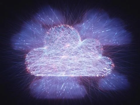Cloud Computing Network Connectivity Illustrazione stock